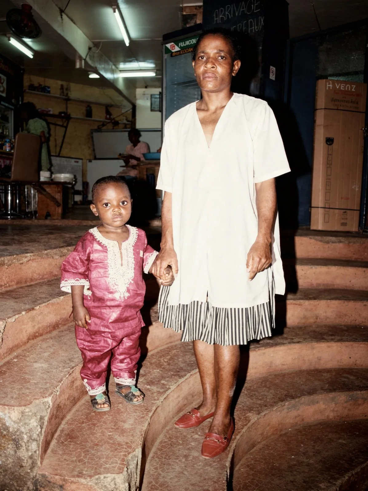 Family portrait, restored and colourised